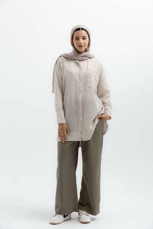Wood striped chemise