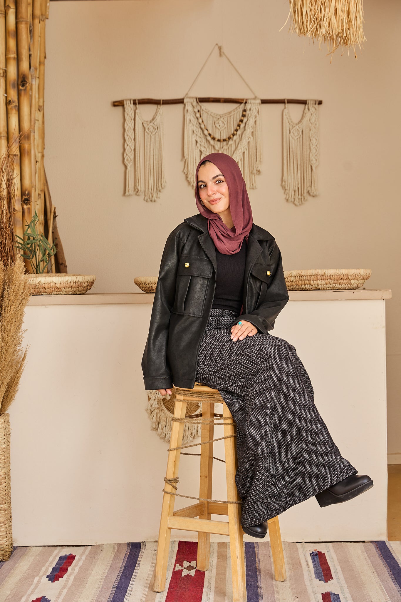 The Stitch Skirt - Purple and Black