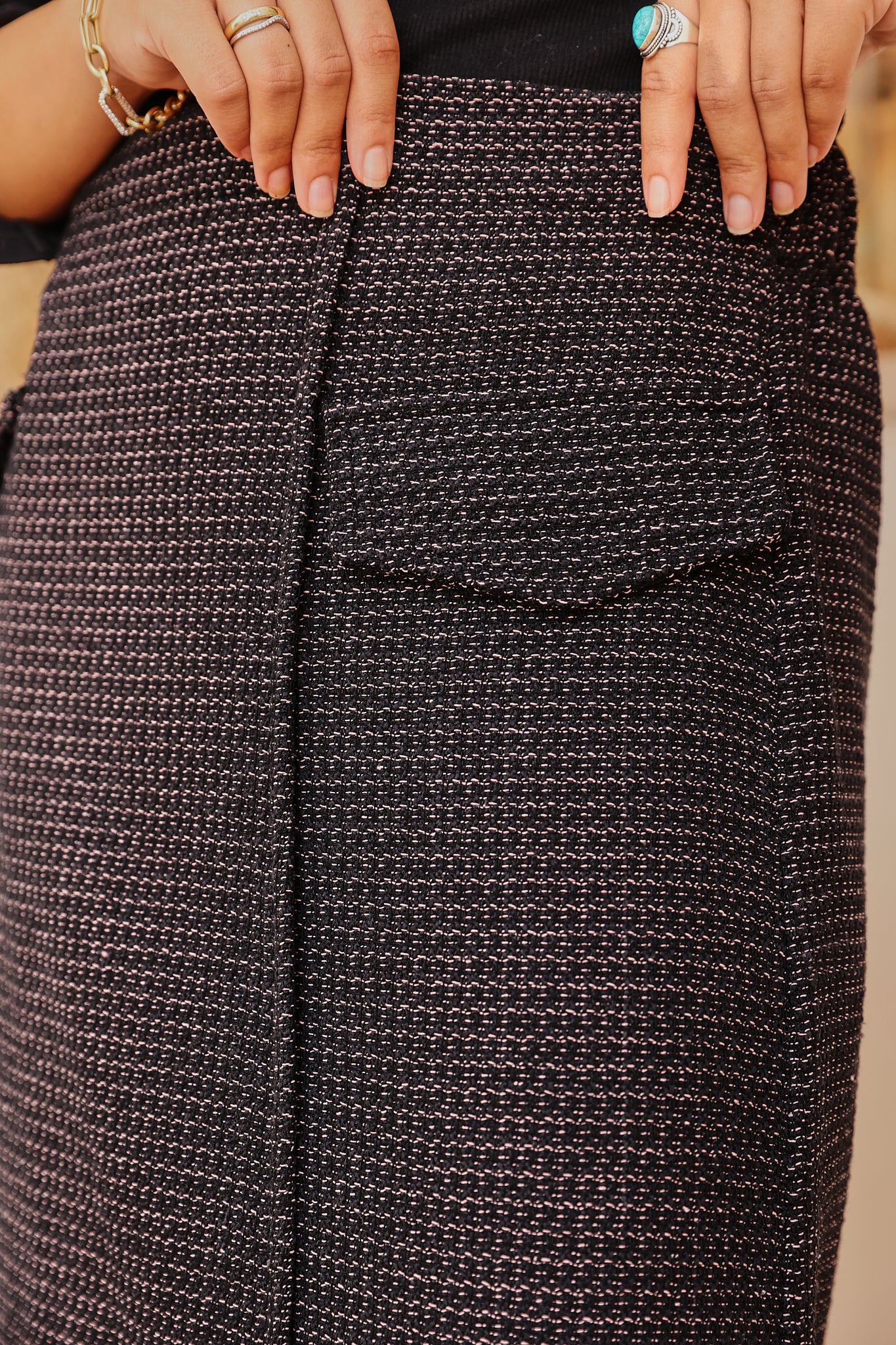 The Stitch Skirt - Purple and Black