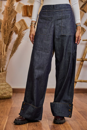 Buttoned Denim Gold Buttons