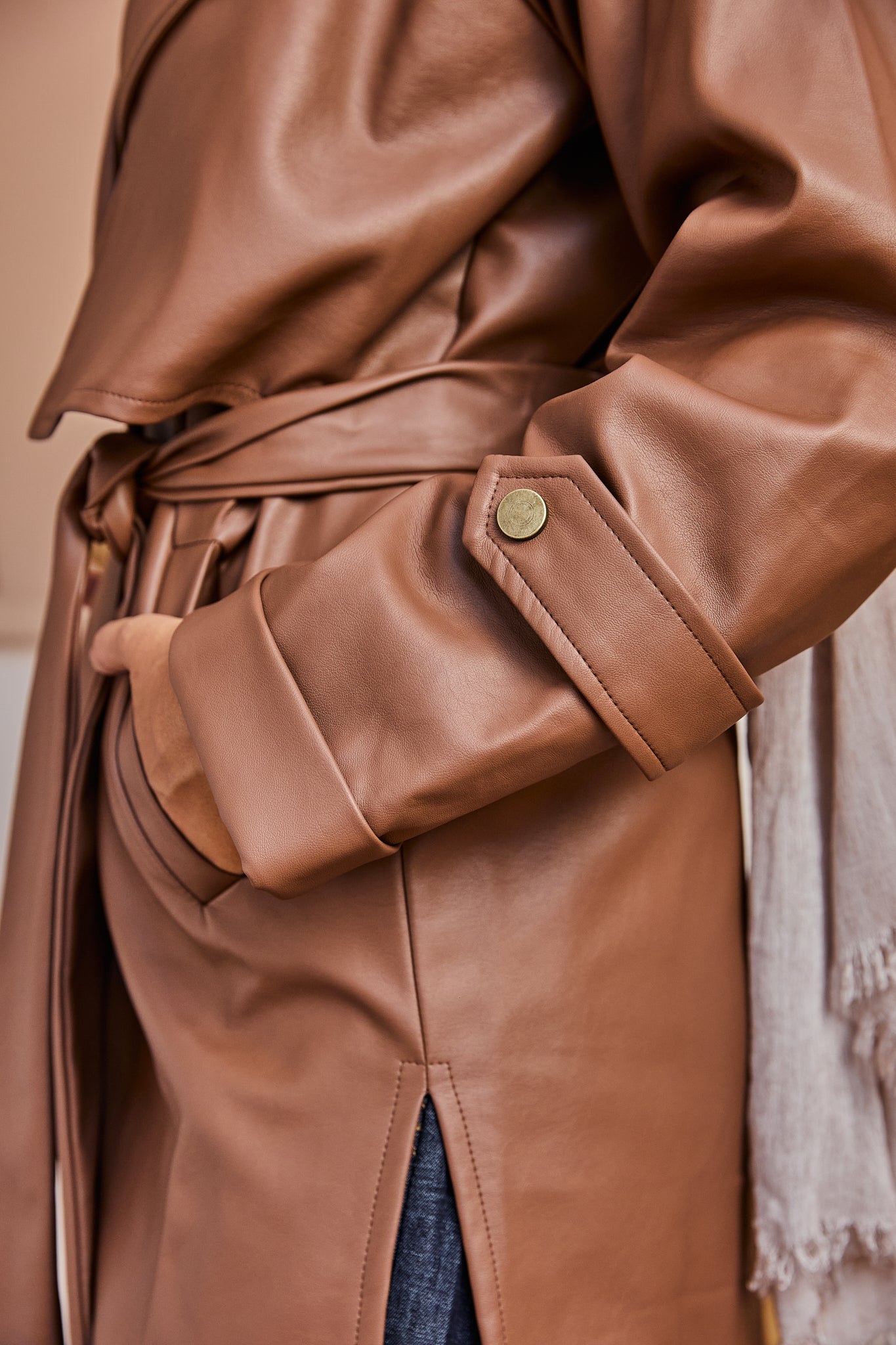 The Classic Leather Coat - Brown