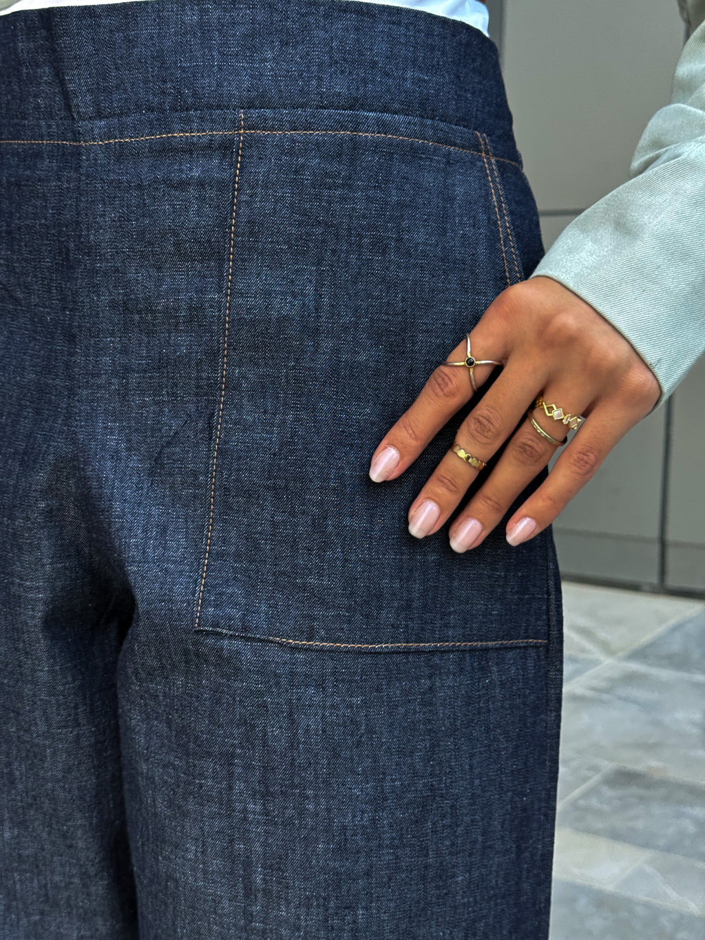 Buttoned Denim Silver buttons