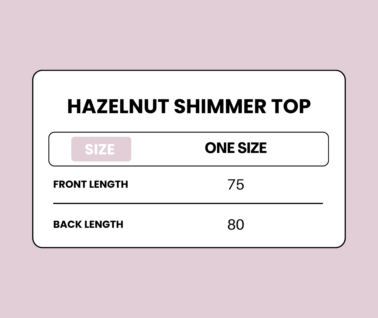 Hazelnut Shimmer Top