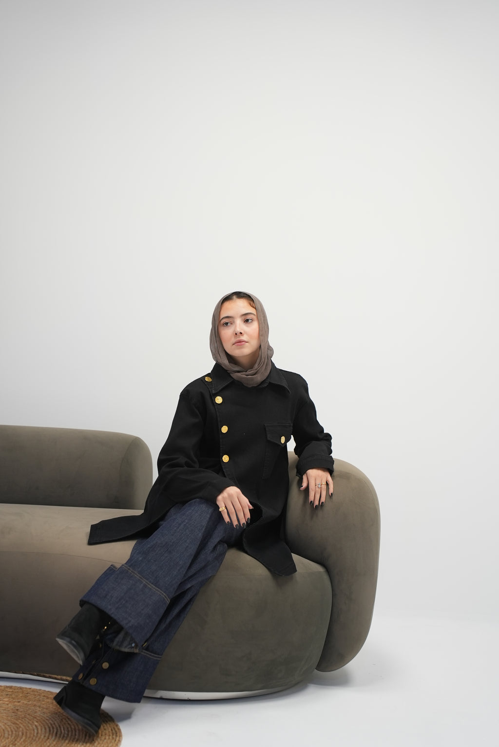 Charcoal Luxe coat-Black