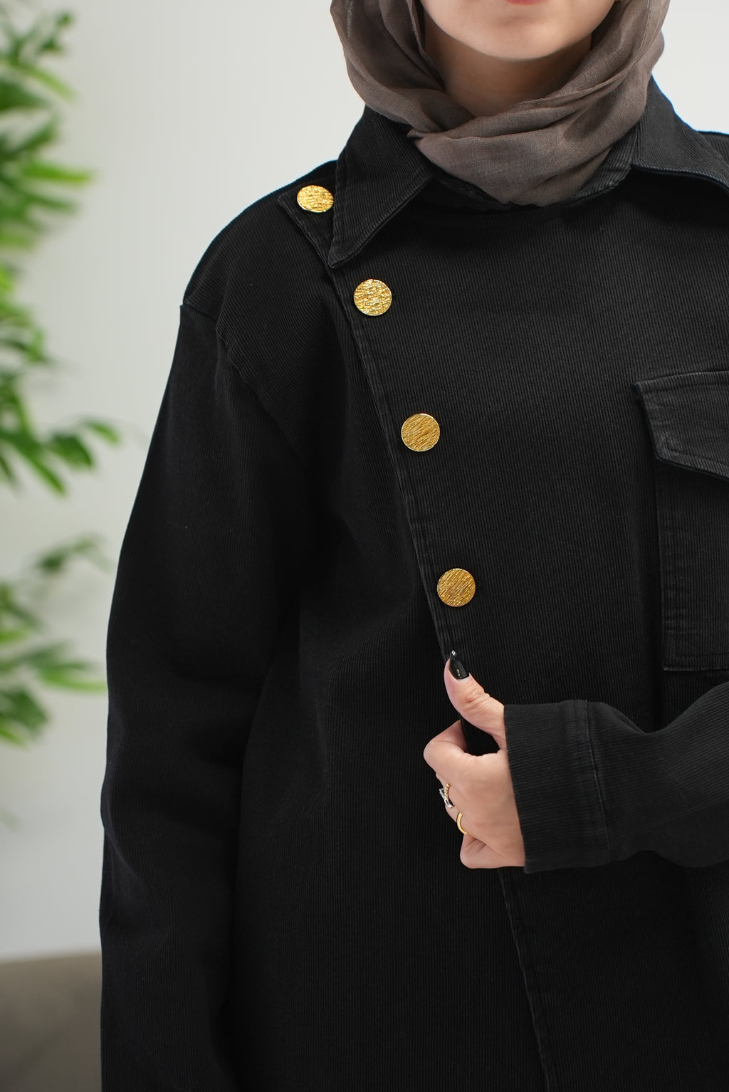 Charcoal Luxe coat-Black