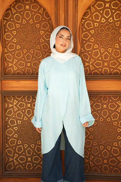 ‏ Baby blue dream top