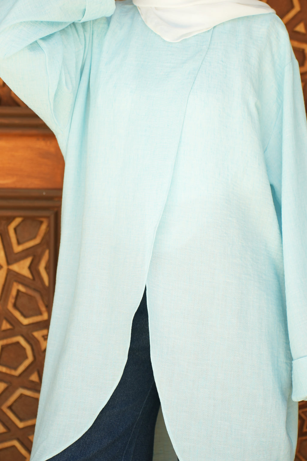 ‏ Baby blue dream top