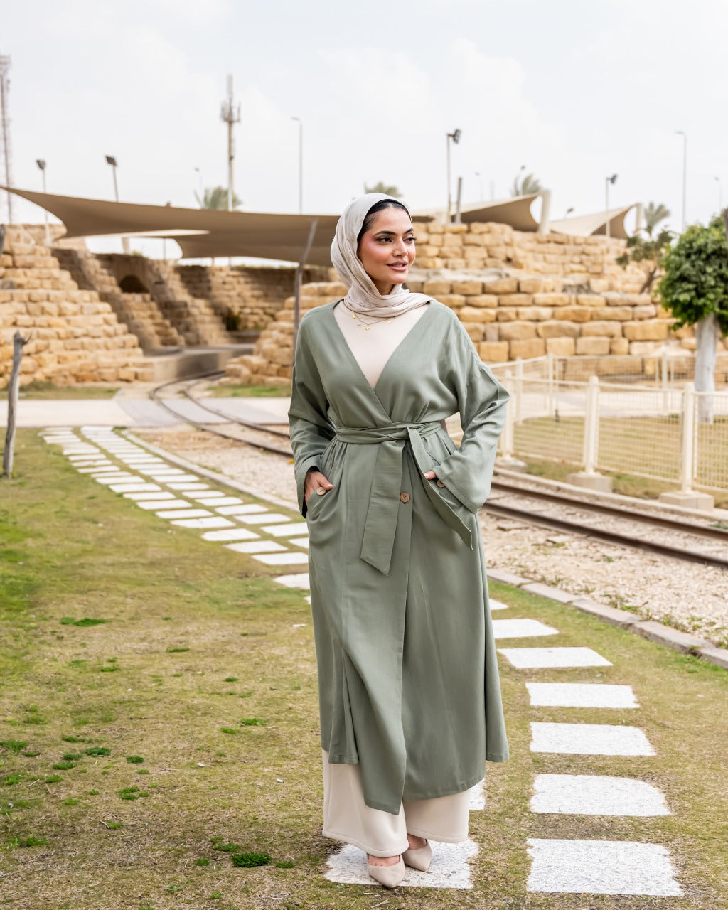 Wrap Dress Olive